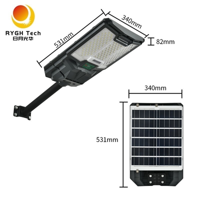 Lampada da strada a LED solare integrata con pannello solare in silicio monocristallino da 3,2 V LiFePO4, 20 W, con controllo della luce e sensore radar