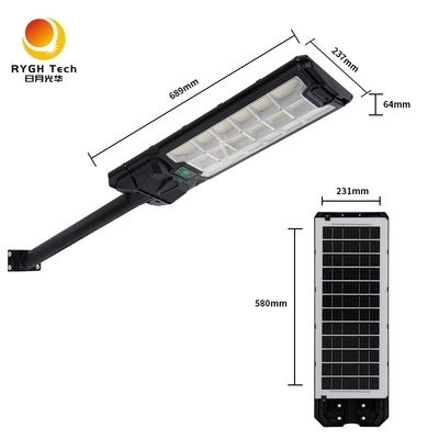Lampione stradale LED solare a induzione radar 18W con telecomando per illuminazione esterna per strada, cortile, marciapiede