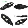 IP65 High Brightness 100W Street Lamp COB Urban Road Lighting