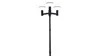 Outdoor Integrated Three-Headed 15W LED Solar Garden Light with Pole