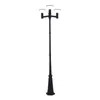 Outdoor Integrated Three-Headed 15W LED Solar Garden Light with Pole