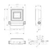 Waterproof PIR Sensor Work Floodlight 10W/20W/30W/50W/100W LED Flood Light