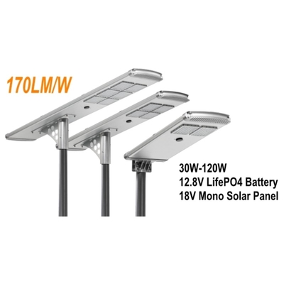 Alti lumi di iluminazioni pubbliche all'aperto alimentate solari 170lm/w 60W SMD IP65 per la strada