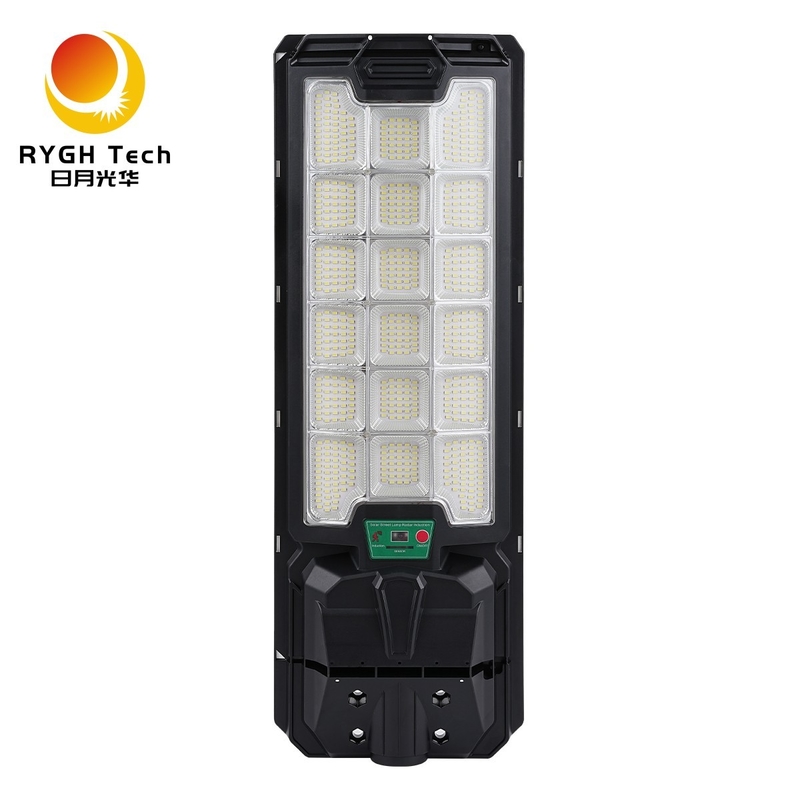 Lampione stradale LED solare a induzione radar 18W con telecomando per illuminazione esterna per strada, cortile, marciapiede