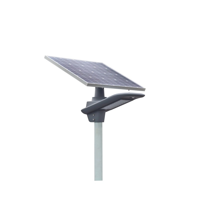 130-150LM/W alloggio grigio chiaro autoalimentato solare astuto della via dell'alta del lume 60W batteria LED di CC 11.1V con 3 anni di garanzia